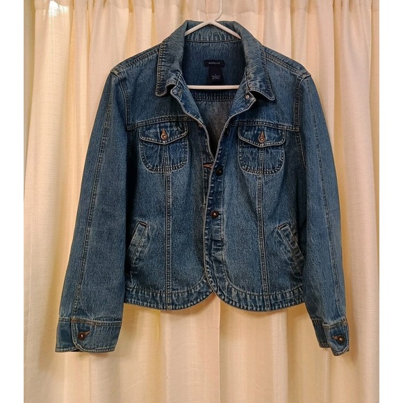 Westbound Women's Classic Rounded Bottom‎ Denim Jean Jacket Size L - Picture 1 of 7